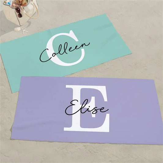 Simple Signature Personalized 30x60 Beach Towel