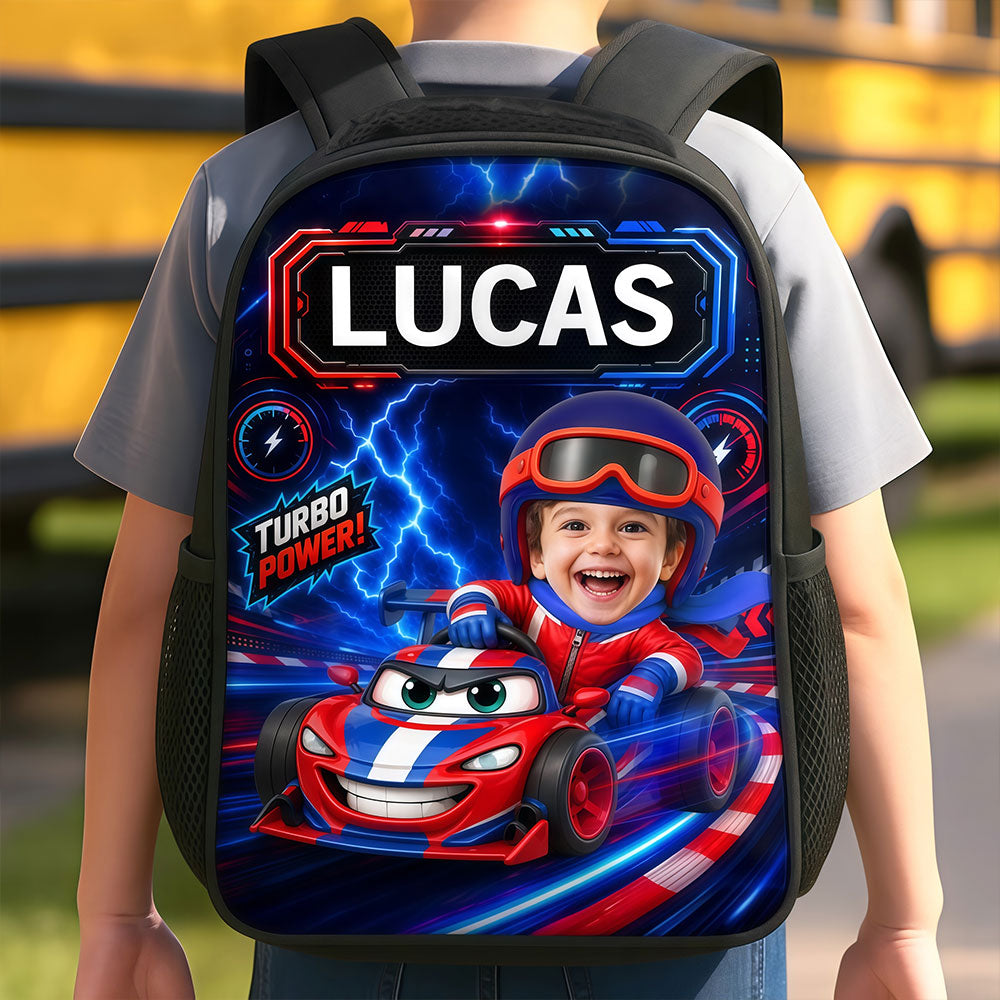 Custom Photo Kids Front Printed Backpack - Personalized Back To School Gifts For Kids - Cruising Into Fun