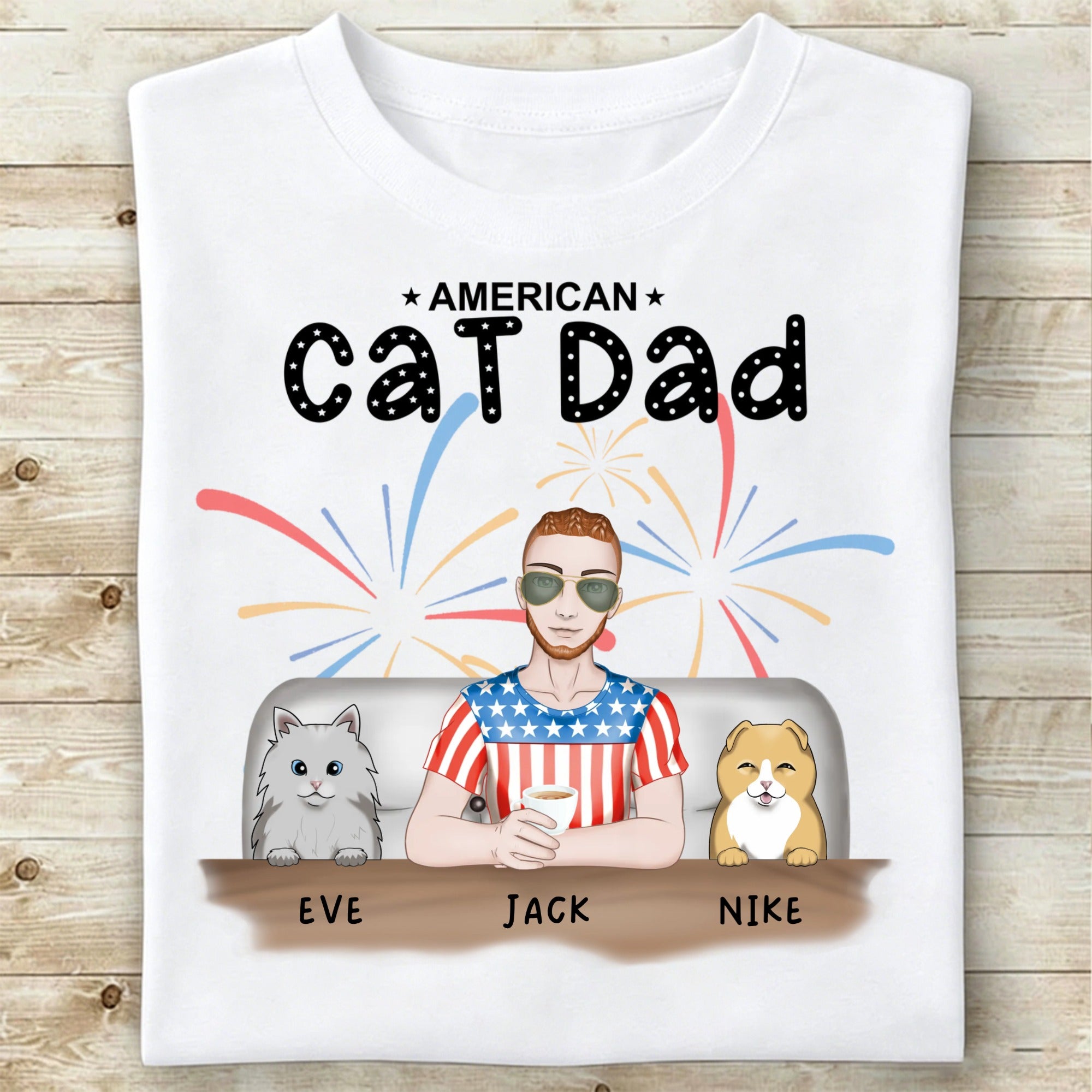 Custom The Kitten and Dad T-shirts