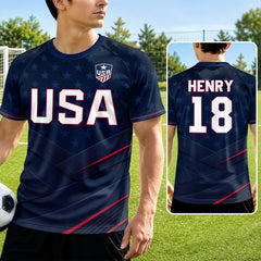 Custom Men's USA 2026 Jersey Shirt - Personalized Birthday Gifts For Soccer Lovers, Sports Fans, Sports Lovers - A True Champion Is Born