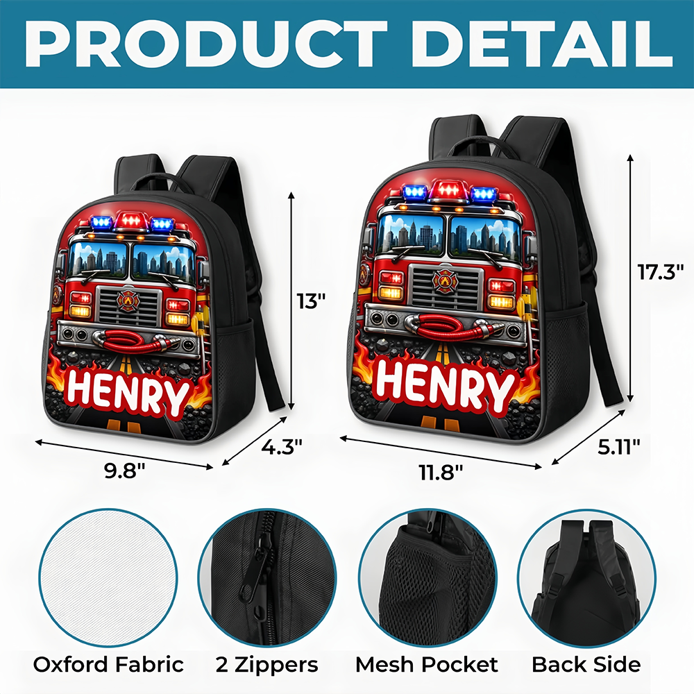 Custom Kids Front Printed Backpack - Personalized Back To School Gifts For Kids - Ready To Roll