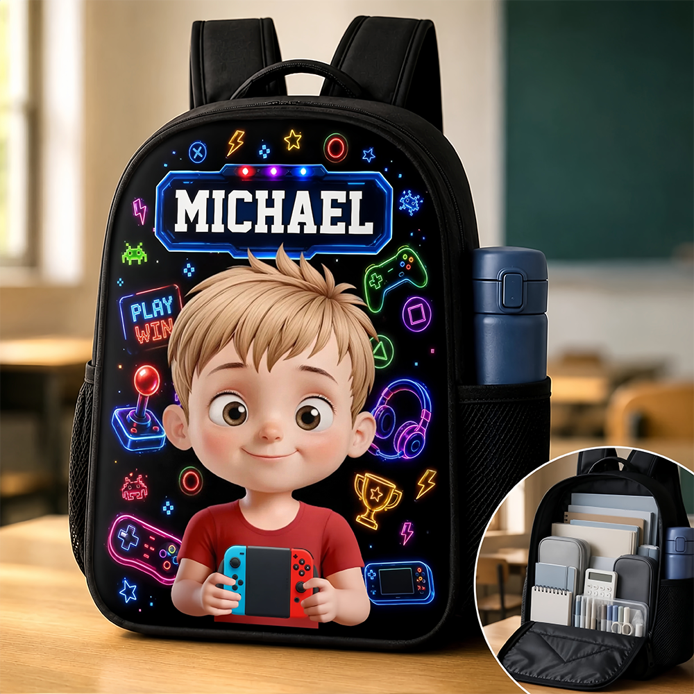 Custom Kids Front Printed Backpack - Personalized Back To School Gifts For Kids - Ready To Discover