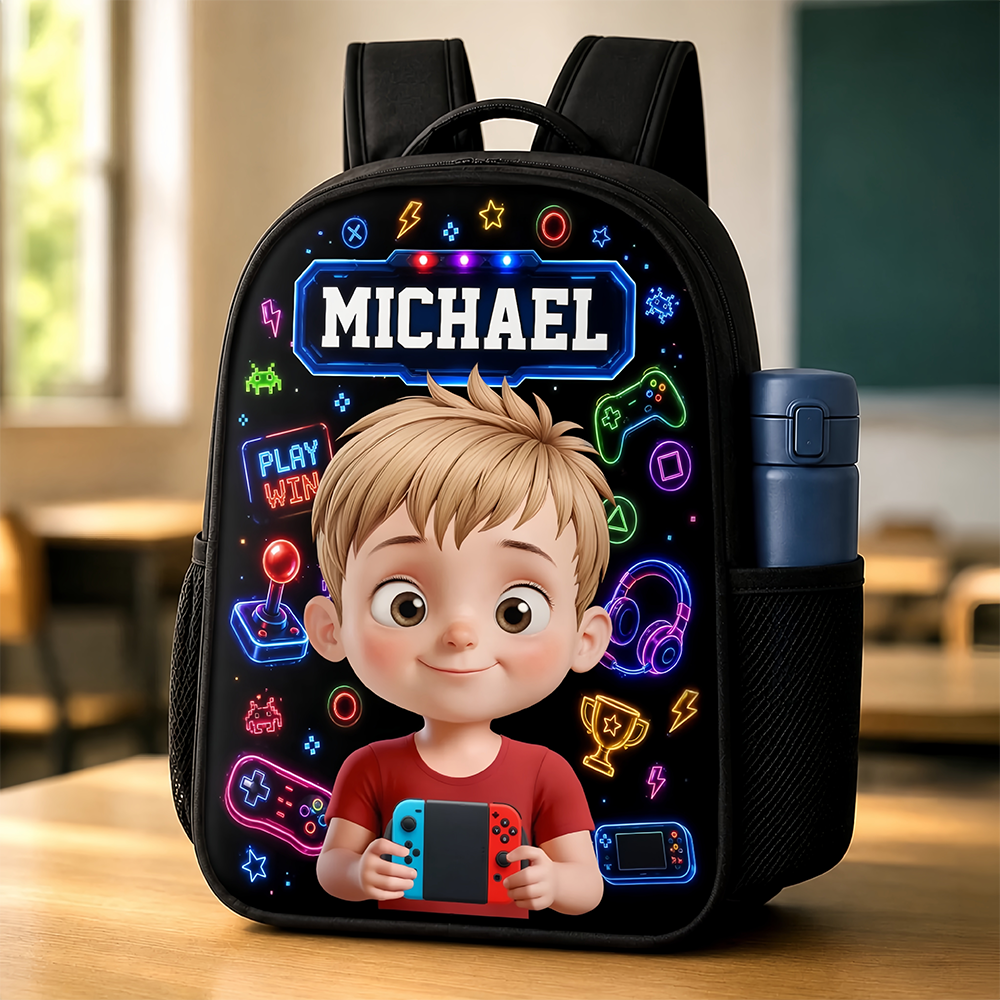 Custom Kids Front Printed Backpack - Personalized Back To School Gifts For Kids - Ready To Discover