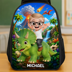 Custom Kids Front Printed Backpack - Personalized Back To School Gifts For Kids - Roar Into Fun
