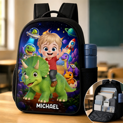 Custom Kids Front Printed Backpack - Personalized Back To School Gifts For Kids - Roar Into Fun