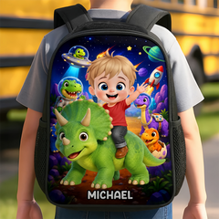 Custom Kids Front Printed Backpack - Personalized Back To School Gifts For Kids - Roar Into Fun