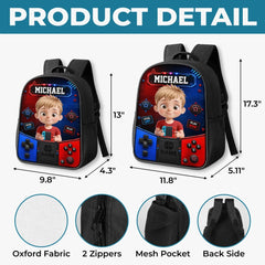 Custom Kids Front Printed Backpack - Personalized Back To School Gifts For Kids - Ready For Class