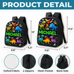 Custom Kids Front Printed Backpack - Personalized Back To School Gifts For Kids - On The Road To Adventure