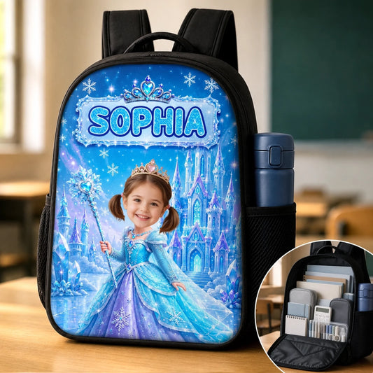 Custom Photo Kids Front Printed Backpack - Personalized Back To School Gifts For Kids - Believe In Your Magic