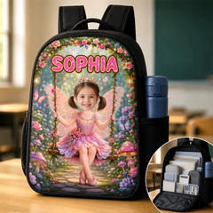Custom Photo Kids Front Printed Backpack - Personalized Back To School Gifts For Kids - Every Day Is A Fairytale