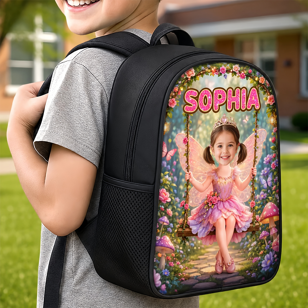 Custom Photo Kids Front Printed Backpack - Personalized Back To School Gifts For Kids - Every Day Is A Fairytale