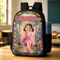 Custom Photo Kids Front Printed Backpack - Personalized Back To School Gifts For Kids - Every Day Is A Fairytale