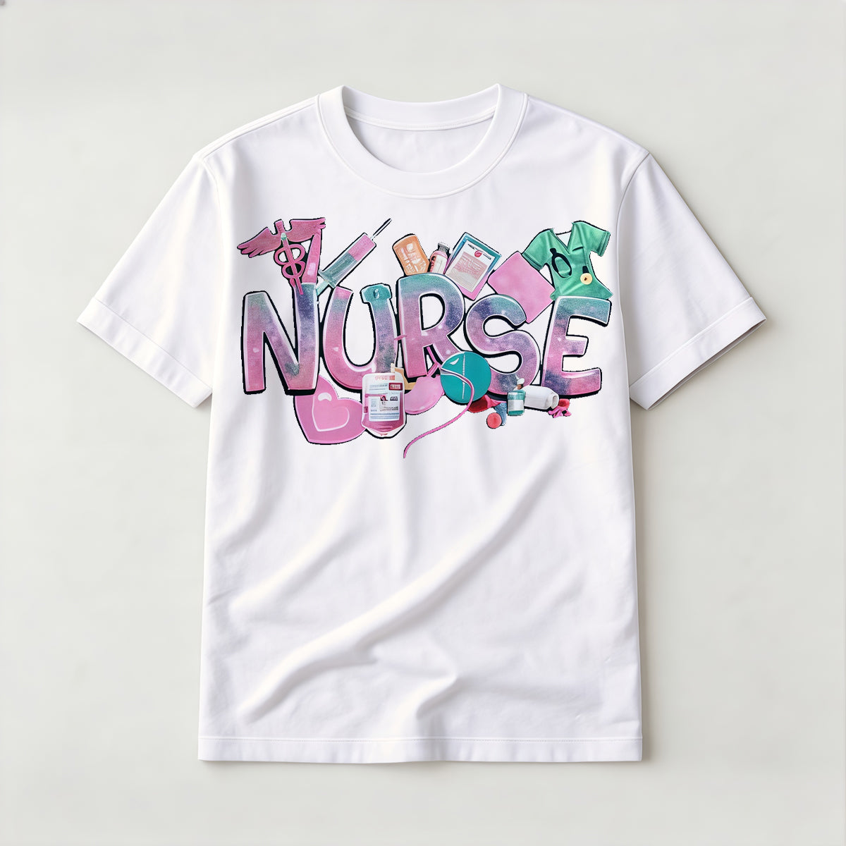 Trendy Nurse Graphic Tee Perfect For Casual Daily Wear