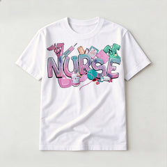Trendy Nurse Graphic Tee Perfect For Casual Daily Wear