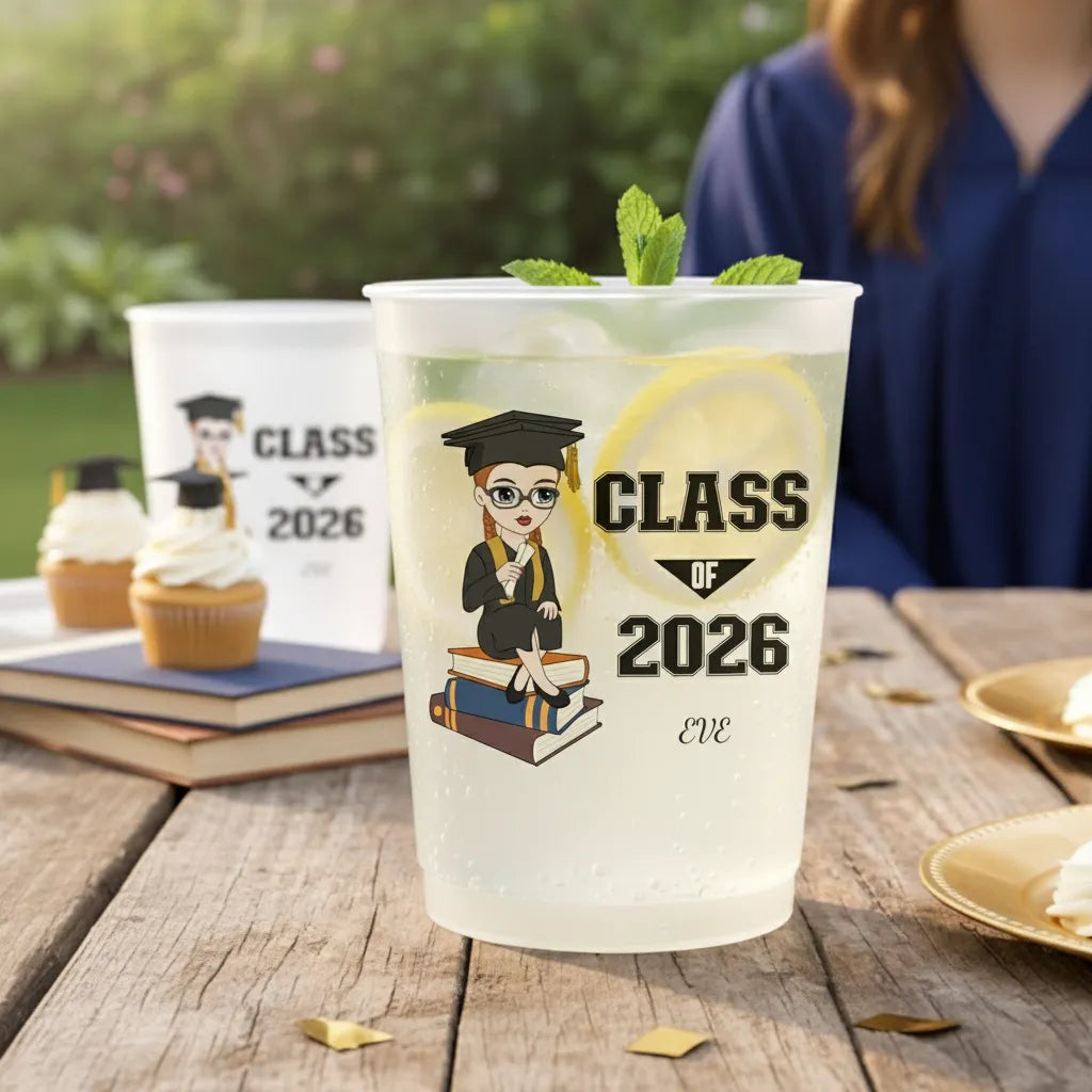 Custom Happy Graduation Plastic Cups