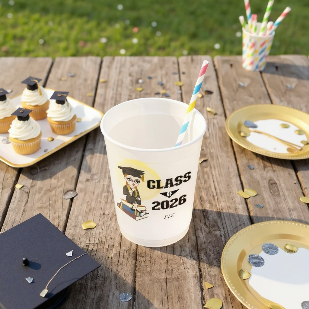 Custom Happy Graduation Plastic Cups