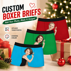 Girl Face Hug Boxer, Personalized Boxer, Funny Valentine Gift For Him, Custom Photo