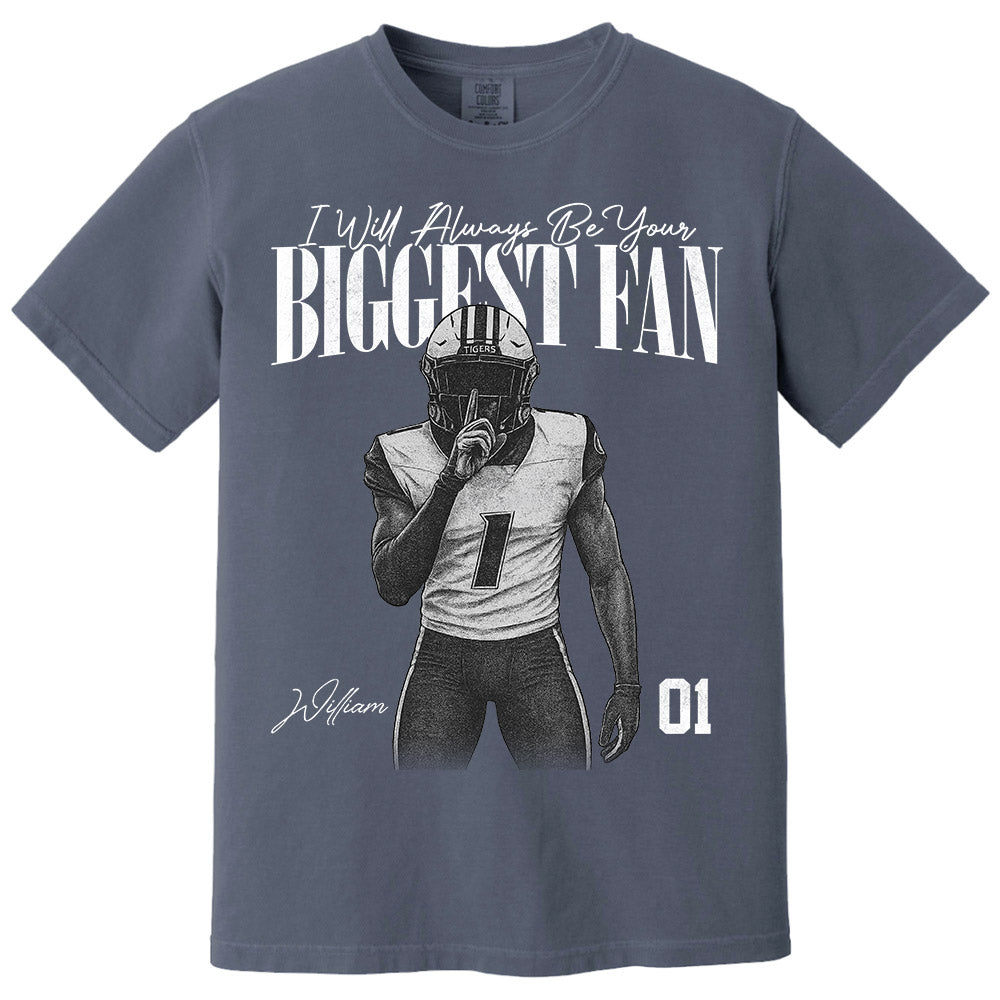 I'll Always Be Your Biggest Fan - Washed Tee Retro Bootleg Shirt For Football Players