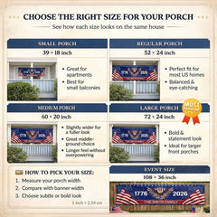 Custom Polyester Outdoor Banner - Personalized America 250th Anniversary Gifts For Mom, Dad, Brother, Sister, Kids - Together We Shine Bright