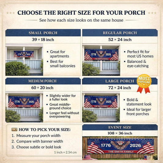 Custom Polyester Outdoor Banner - Personalized America 250th Anniversary Gifts For Mom, Dad, Brother, Sister, Kids - Stars Shine Brighter At 250