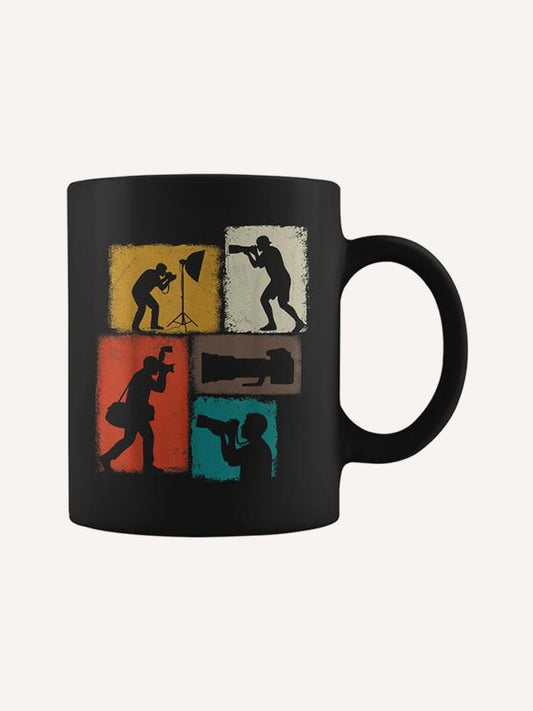Photographer Vintage Collage Photography Photojournalist Coffee Mug