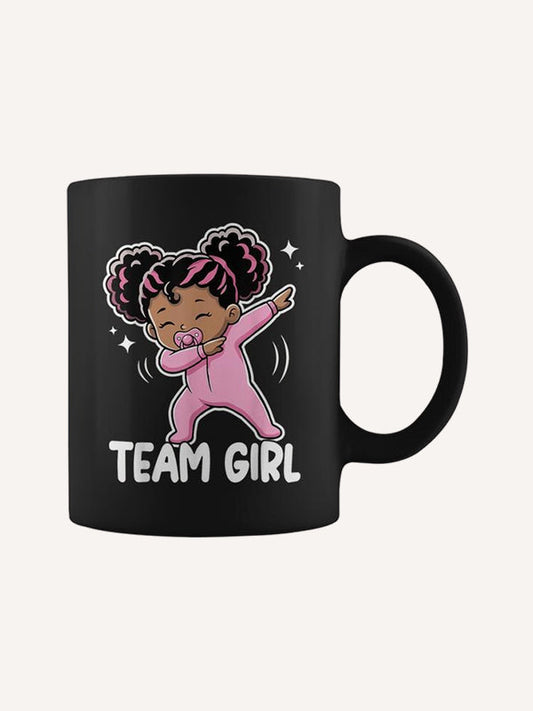 Team Girl Baby Announcement Cute Gender Reveal Party Coffee Mug