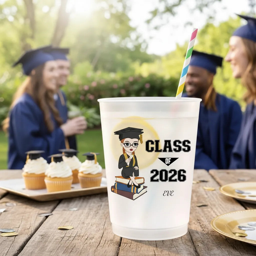 Custom Happy Graduation Plastic Cups