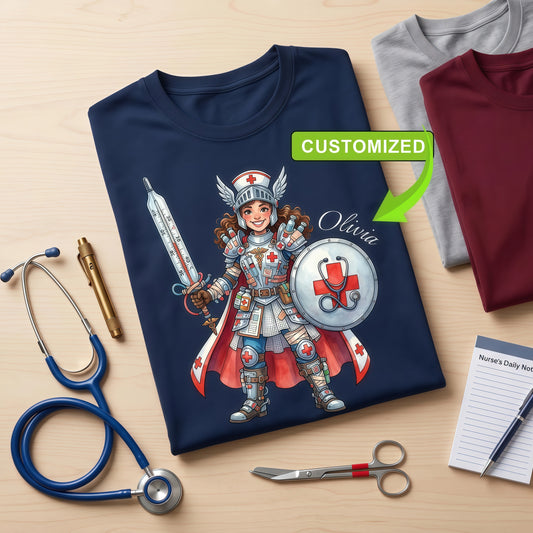 Warrior Nurse Knight Graphic T-Shirt